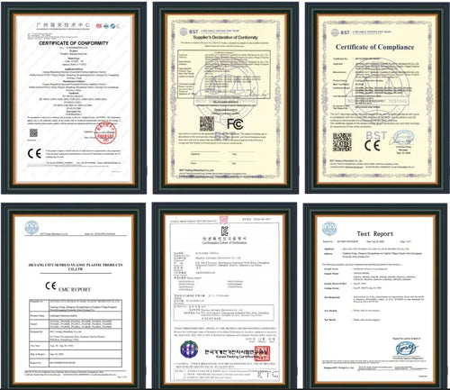 Certificados de calidad y seguridad de la afeitadora 7D Pro - CYM