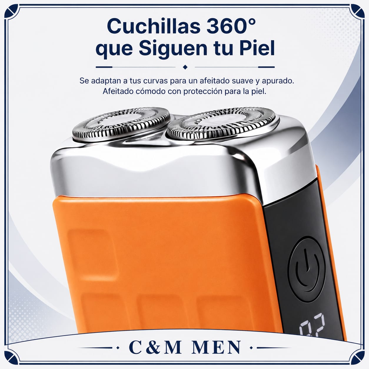 Afeitadora con cuchillas giratorias 360° que se adaptan a las curvas del rostro - CYM
