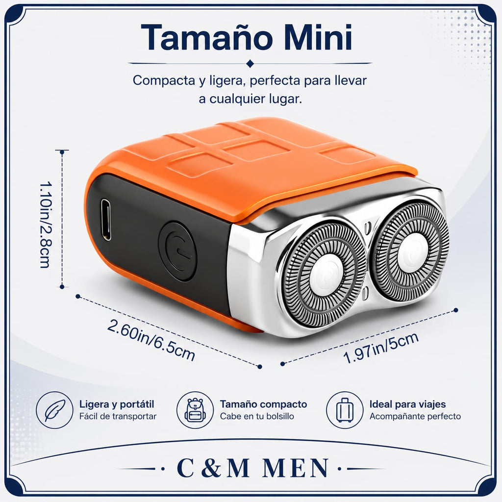 Afeitadora de tamaño mini y compacto, fácil de transportar a cualquier lugar - CYM